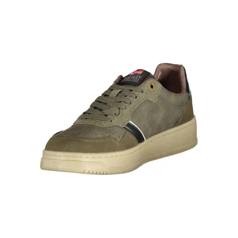 Norway 1963 Green Polyester Men Sneaker sold by Siebentaschen product image thumbnail 3