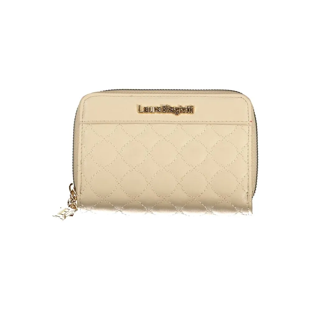 Laura Biagiotti Beige Polyethylene Women Wallet sold by Siebentaschen
