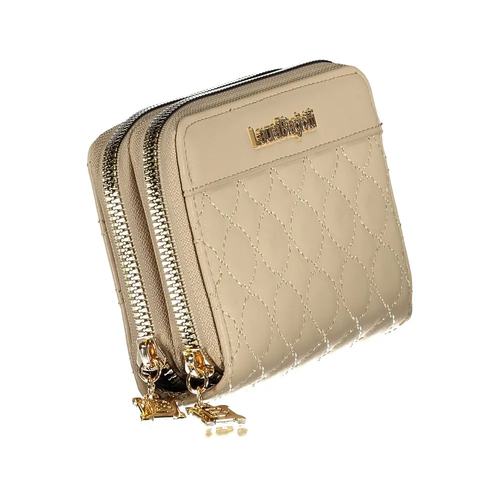 Laura Biagiotti Beige Polyethylene Women Wallet sold by Siebentaschen product image thumbnail 3