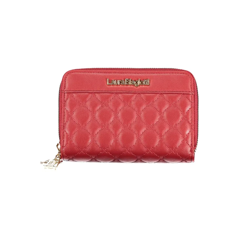 Laura Biagiotti Red Polyethylene Women Wallet sold by Siebentaschen