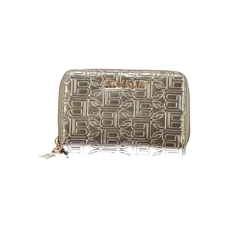 Laura Biagiotti Gray Polyethylene Women Wallet sold by Siebentaschen