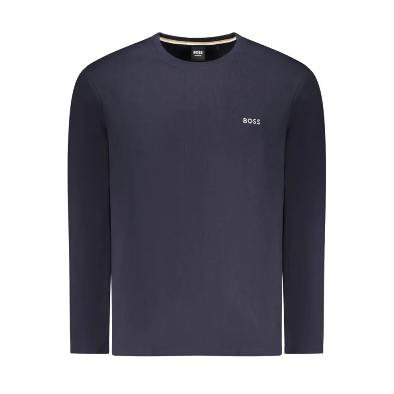 Hugo Boss Blue Cotton Men Sweater sold by Siebentaschen