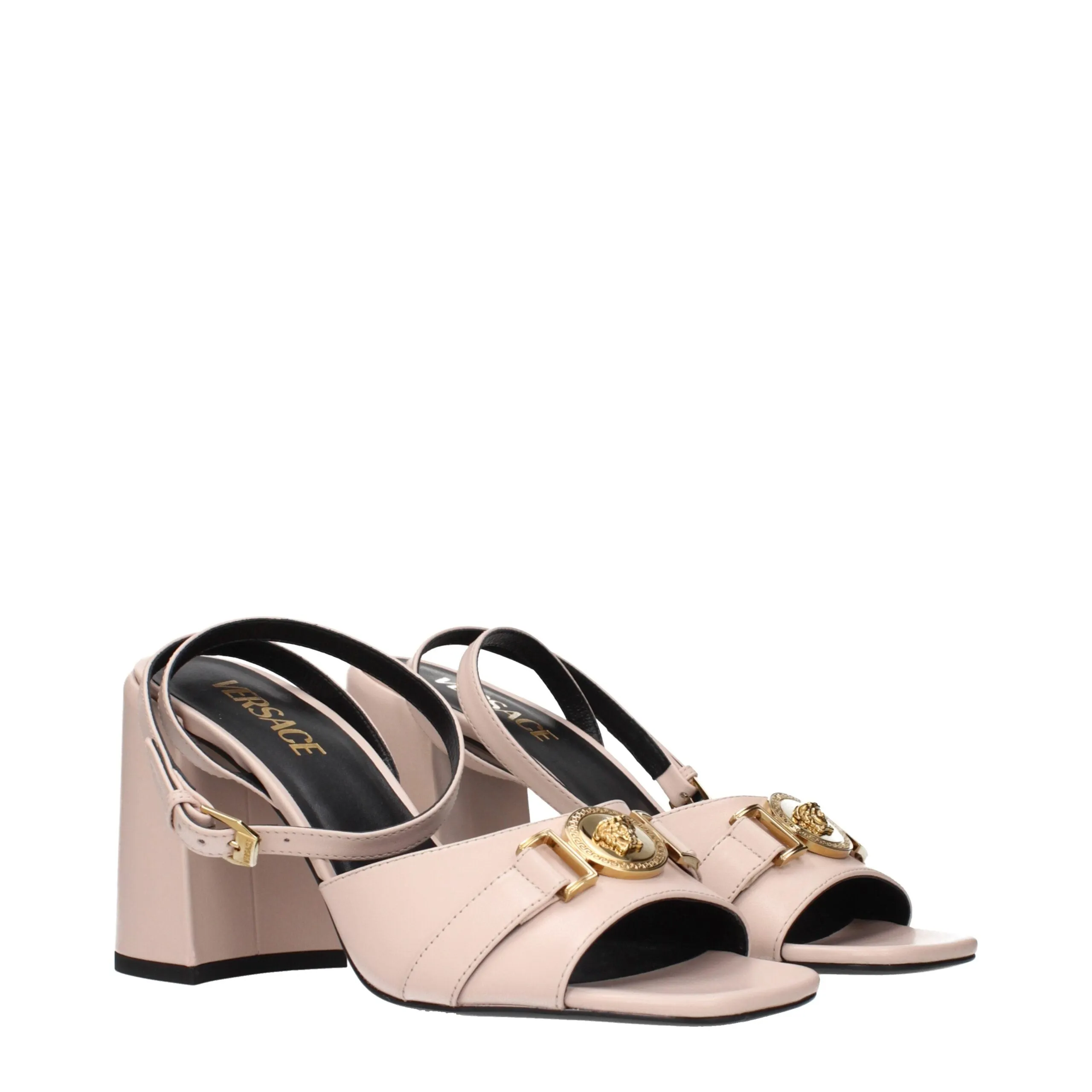 Versace Pink Leather Platform Sandals sold by Siebentaschen product image thumbnail 2