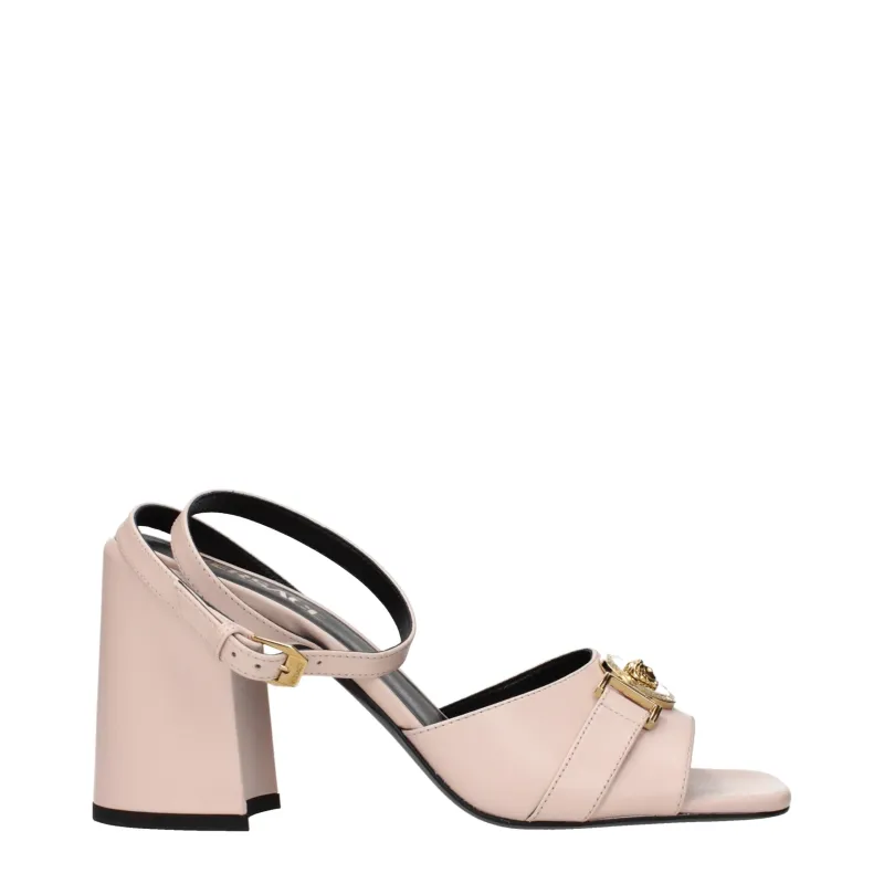 Versace Pink Leather Platform Sandals sold by Siebentaschen