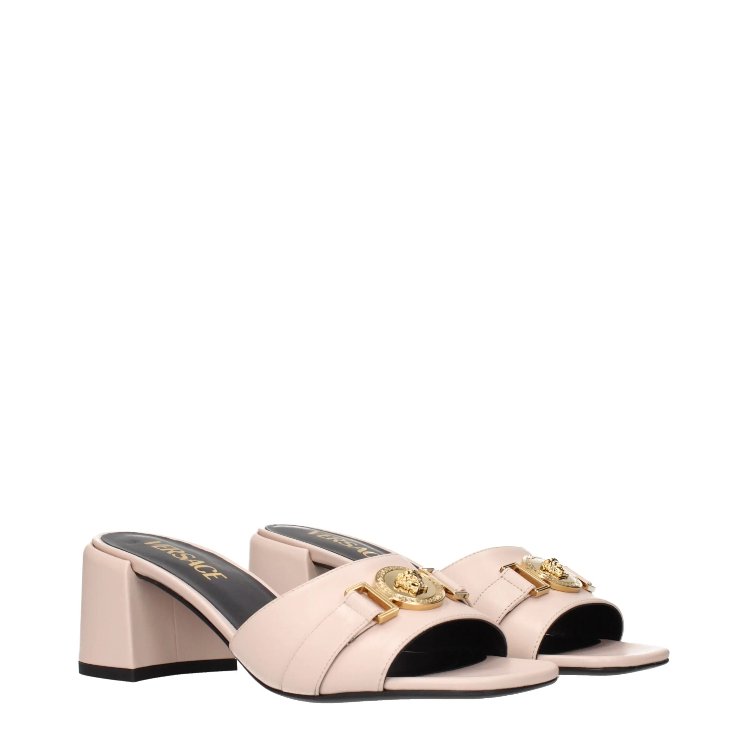 Versace Pink Leather Platform Sandals sold by Siebentaschen product image thumbnail 2