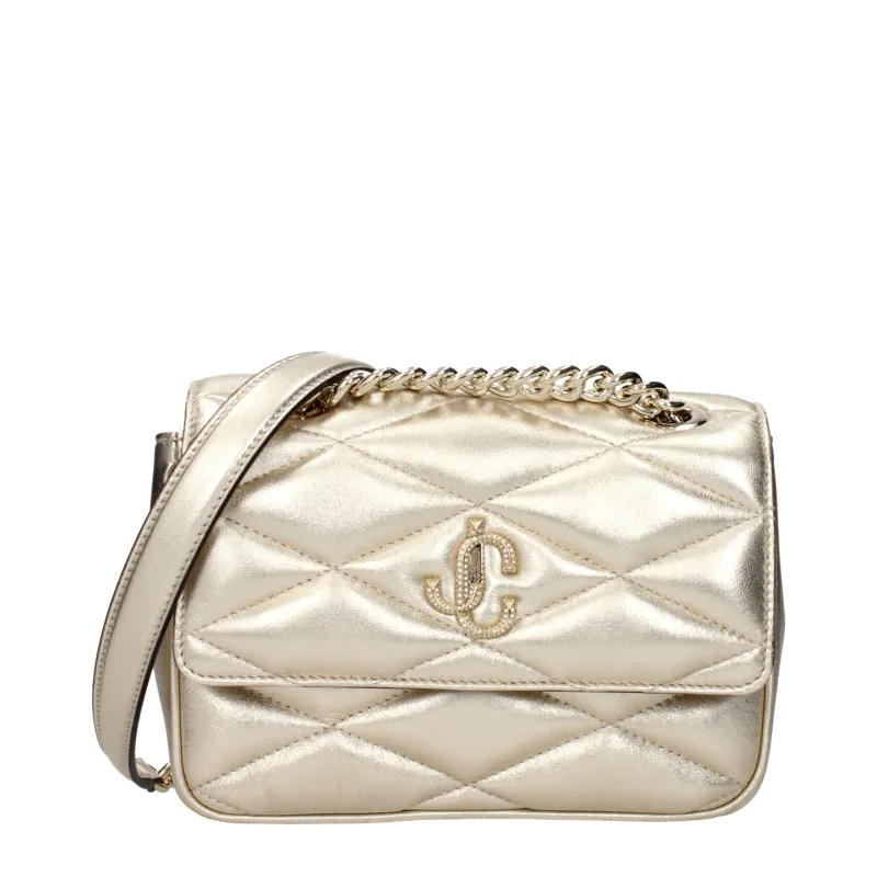 Jimmy Choo Gold Leather Shoulder Bag sold by Siebentaschen