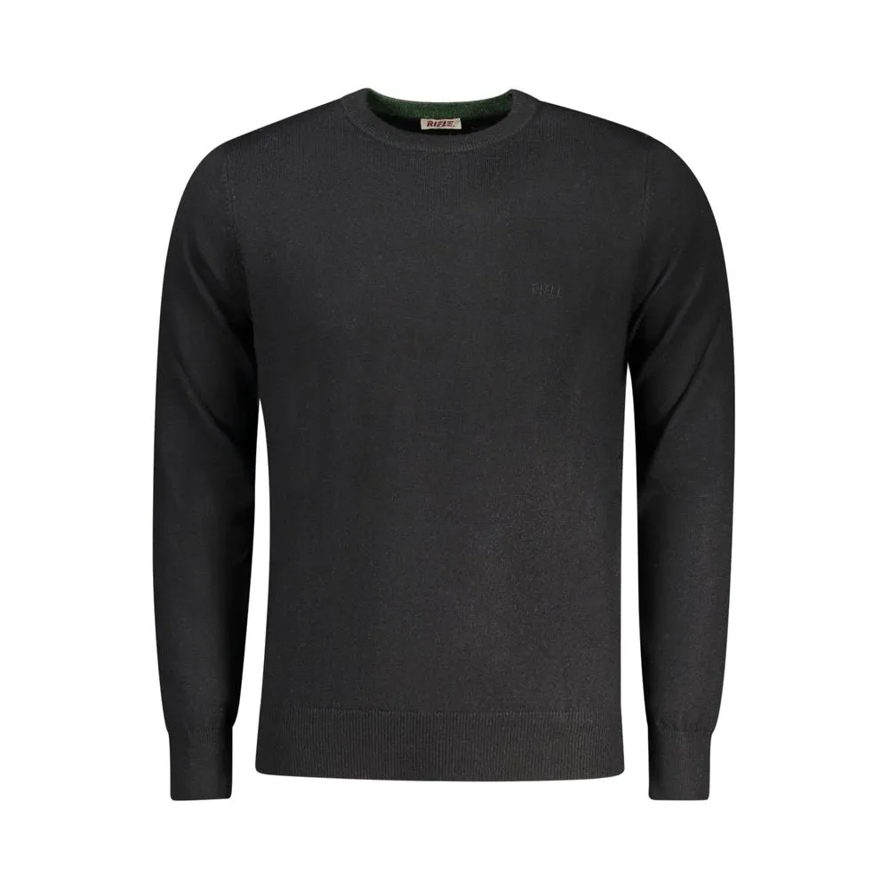 Rifle Black Wool Men Sweater sold by Siebentaschen