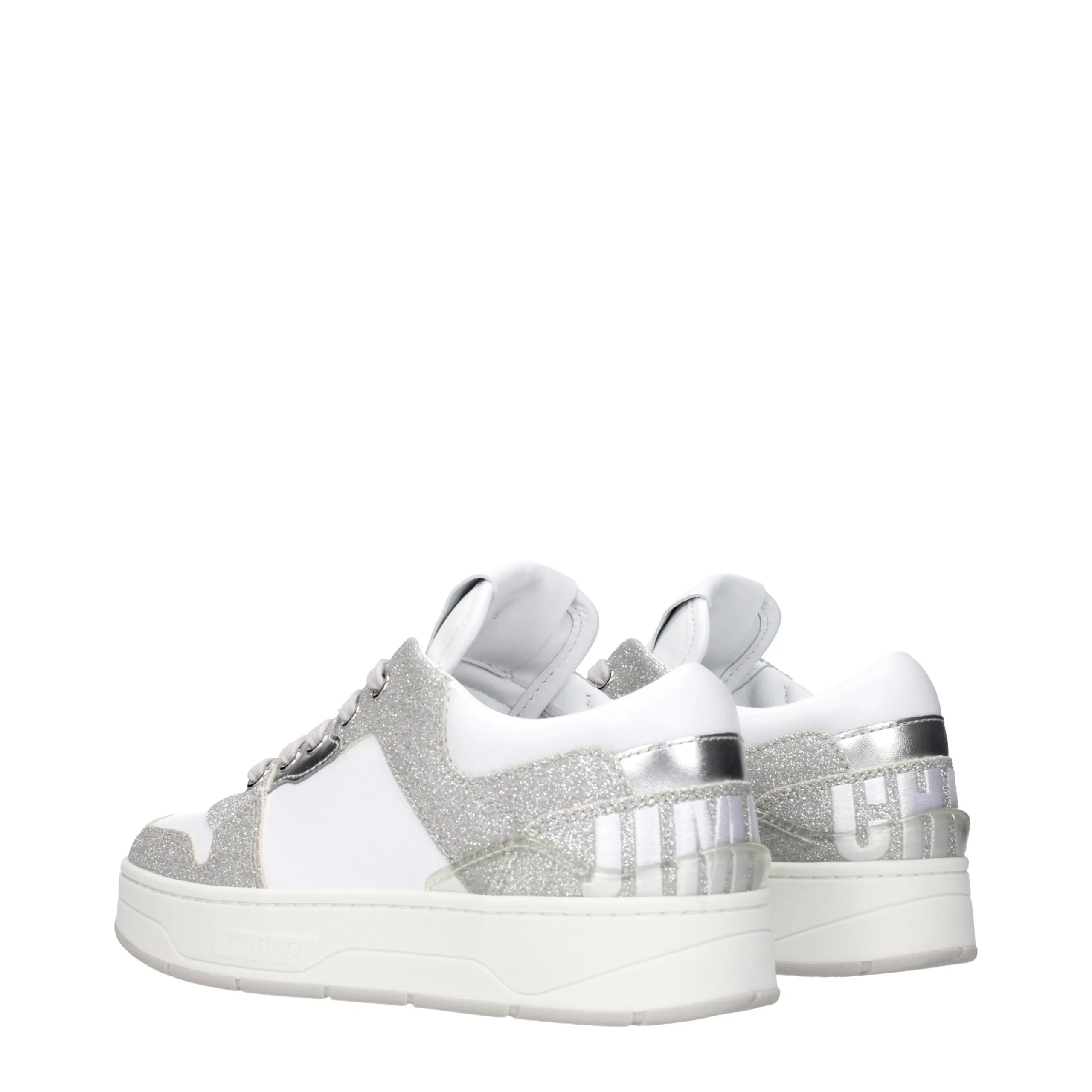 Jimmy Choo White Leather Low Top Sneakers sold by Siebentaschen product image thumbnail 4