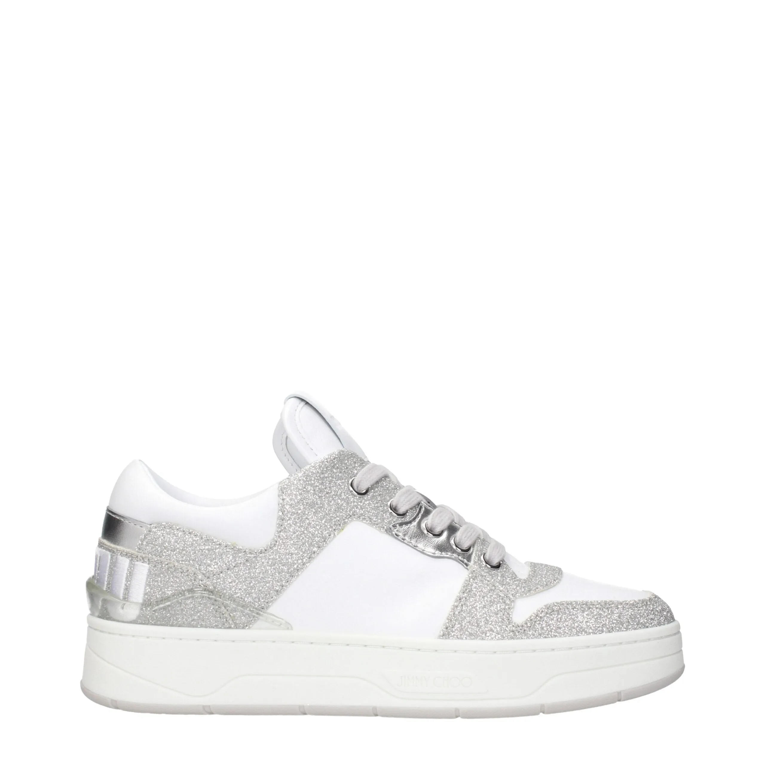 Jimmy Choo White Leather Low Top Sneakers sold by Siebentaschen