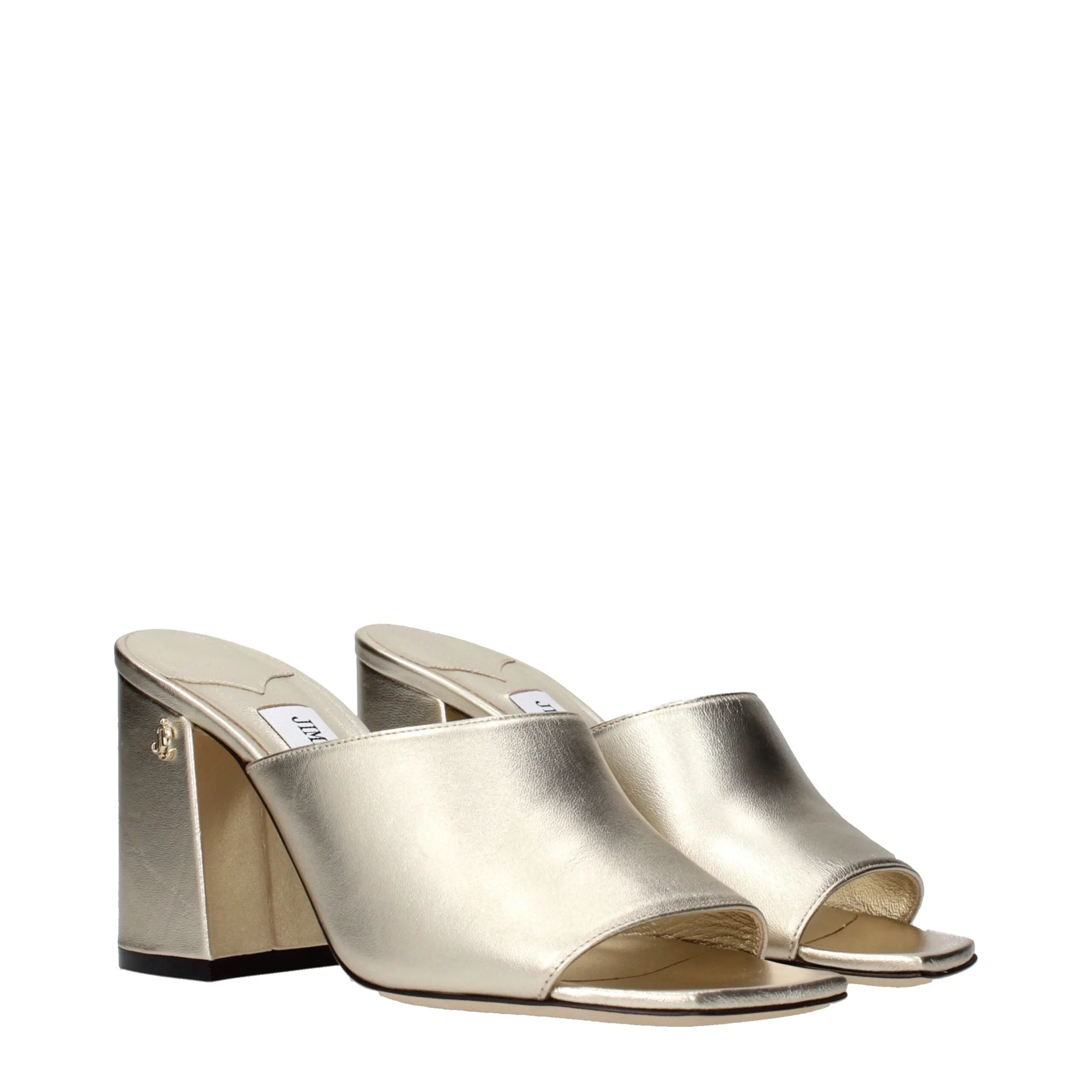 Jimmy Choo Gold Leather Platform Sandals sold by Siebentaschen product image thumbnail 2