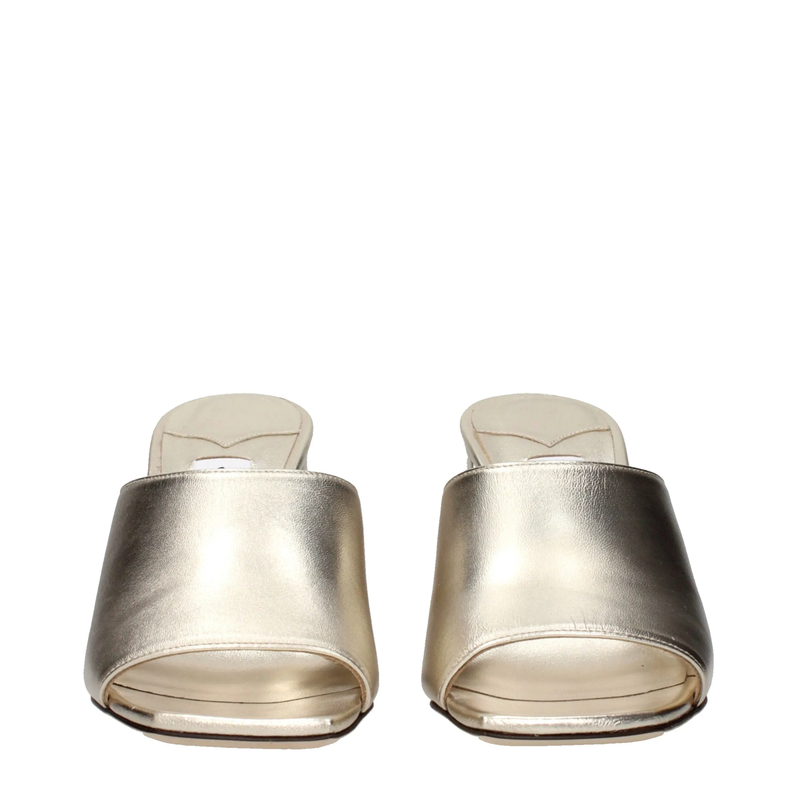 Jimmy Choo Gold Leather Platform Sandals sold by Siebentaschen product image thumbnail 3