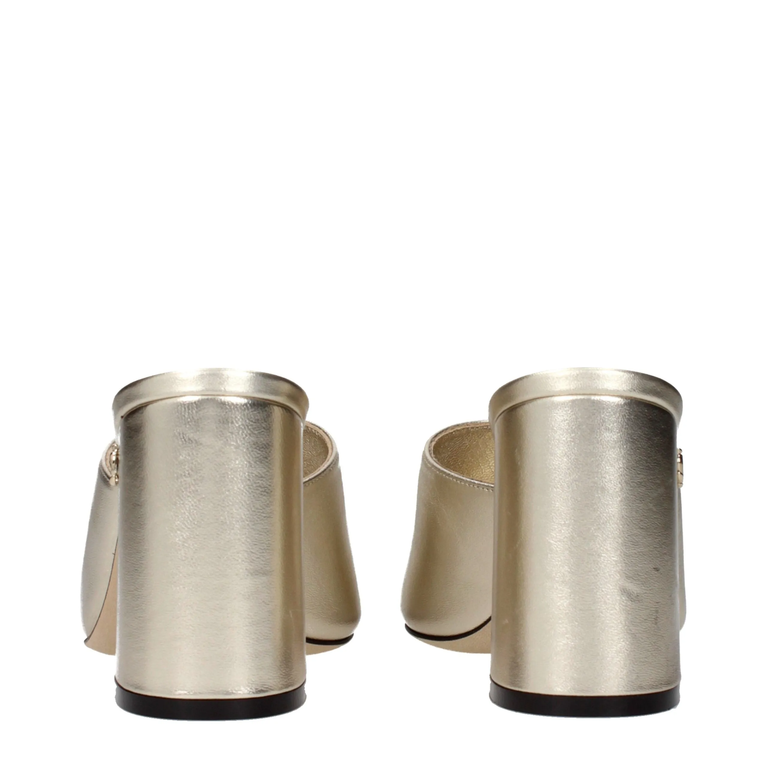 Jimmy Choo Gold Leather Platform Sandals sold by Siebentaschen product image thumbnail 5