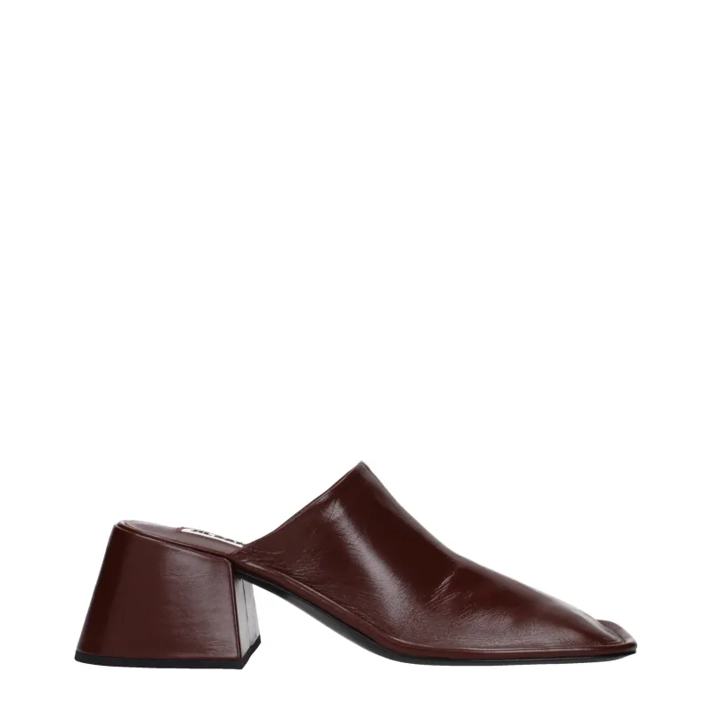 Jil Sander Red Leather Mules sold by Siebentaschen