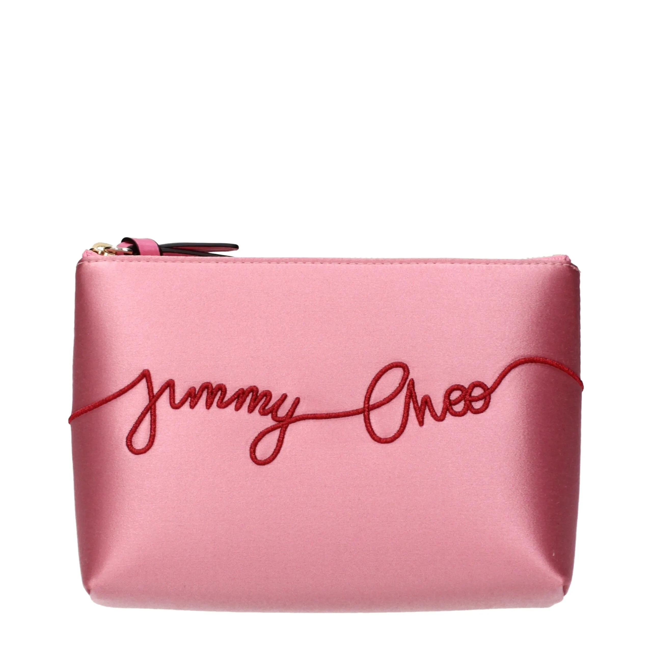 Jimmy Choo Pink Satin Clutch Bag sold by Siebentaschen