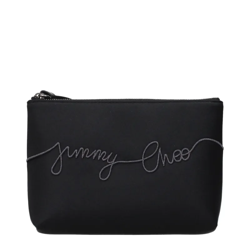 Jimmy Choo Black Satin Clutch Bag made by Siebentaschen