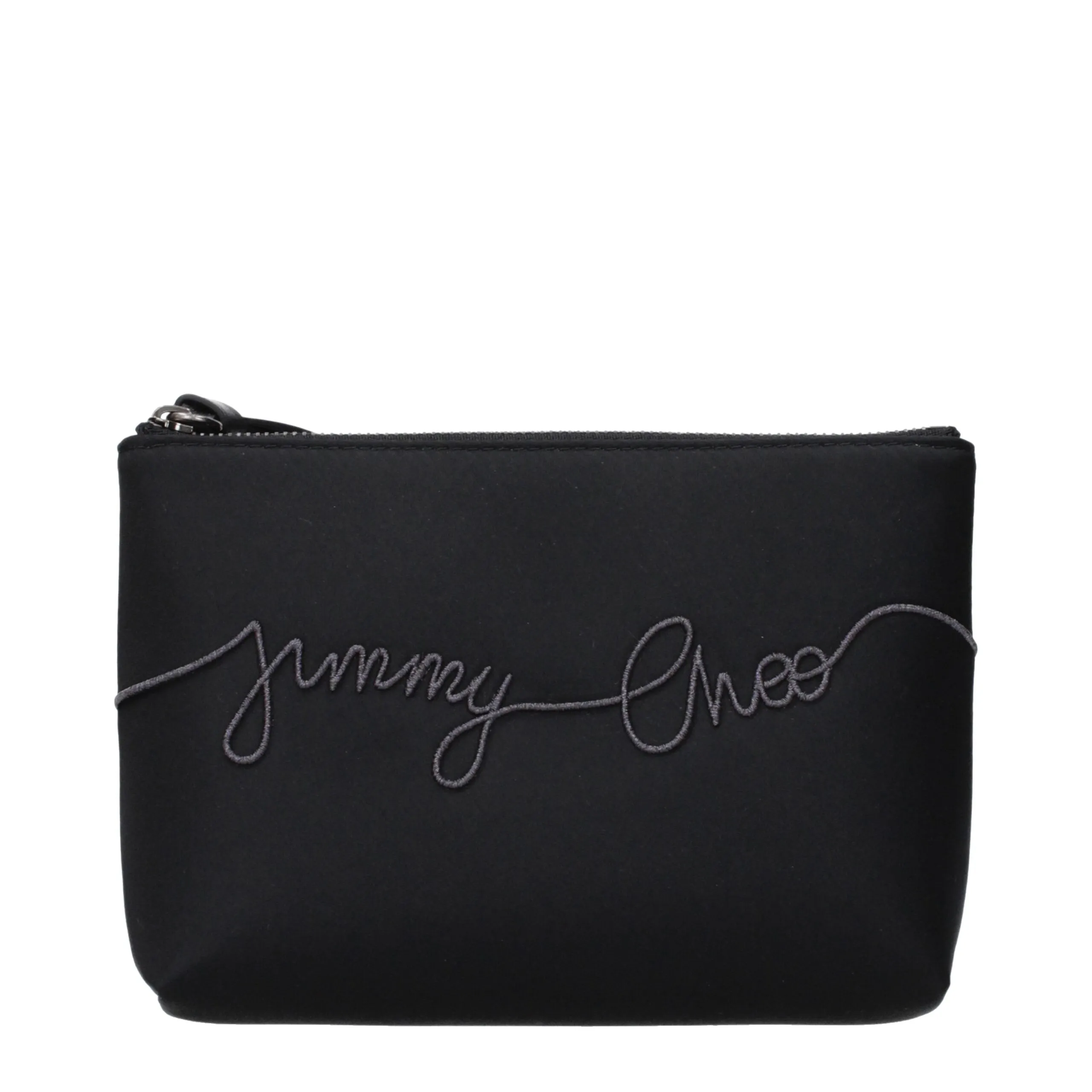 Jimmy Choo Black Satin Clutch Bag sold by Siebentaschen