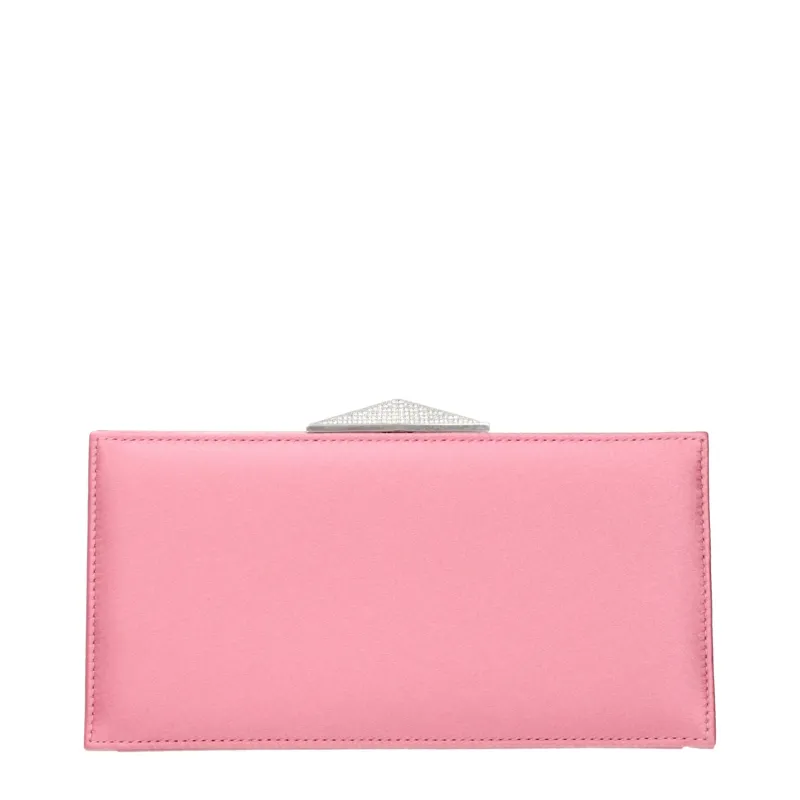Jimmy Choo Pink Satin Clutch Bag made by Siebentaschen
