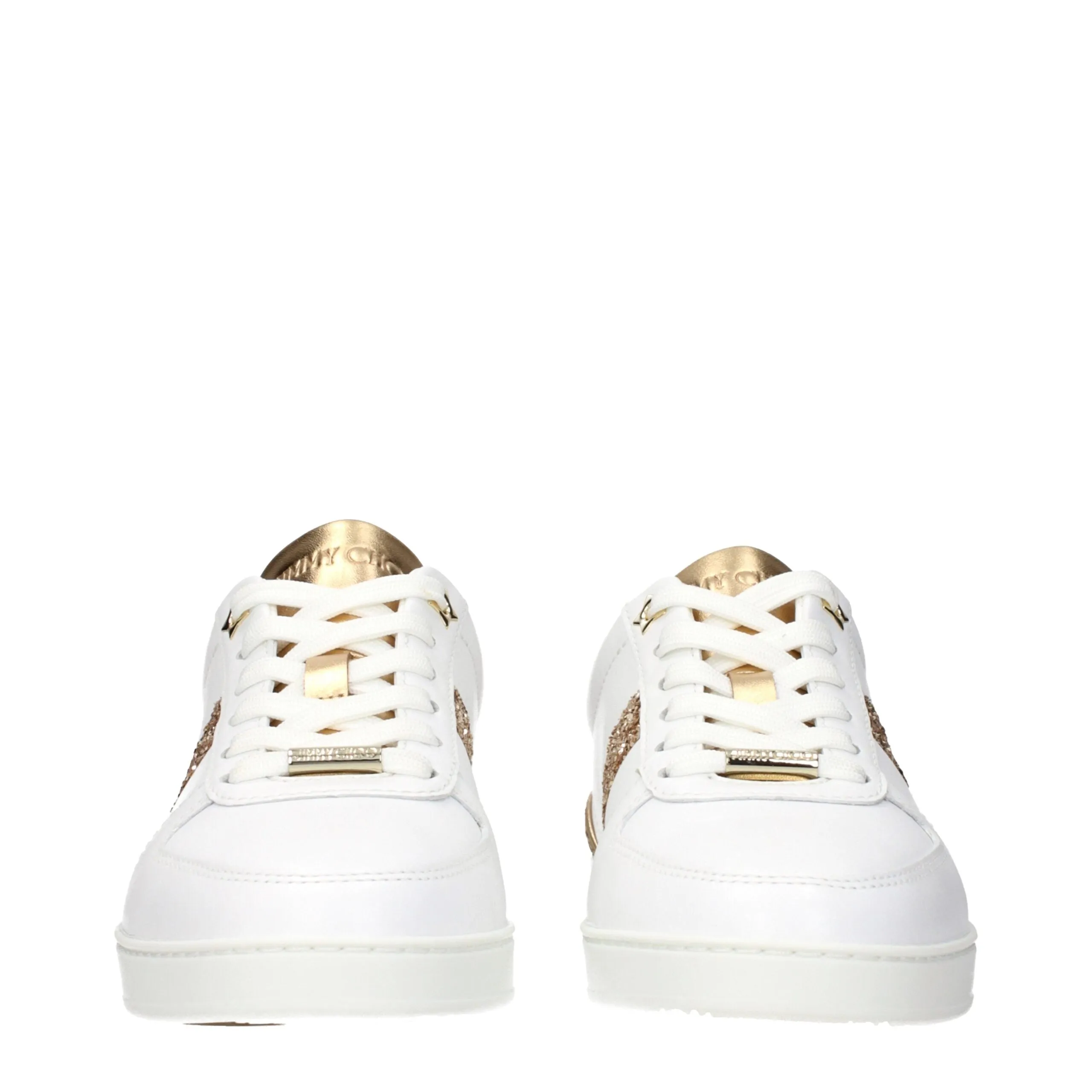 Jimmy Choo White Leather Low Top Sneakers sold by Siebentaschen product image thumbnail 3