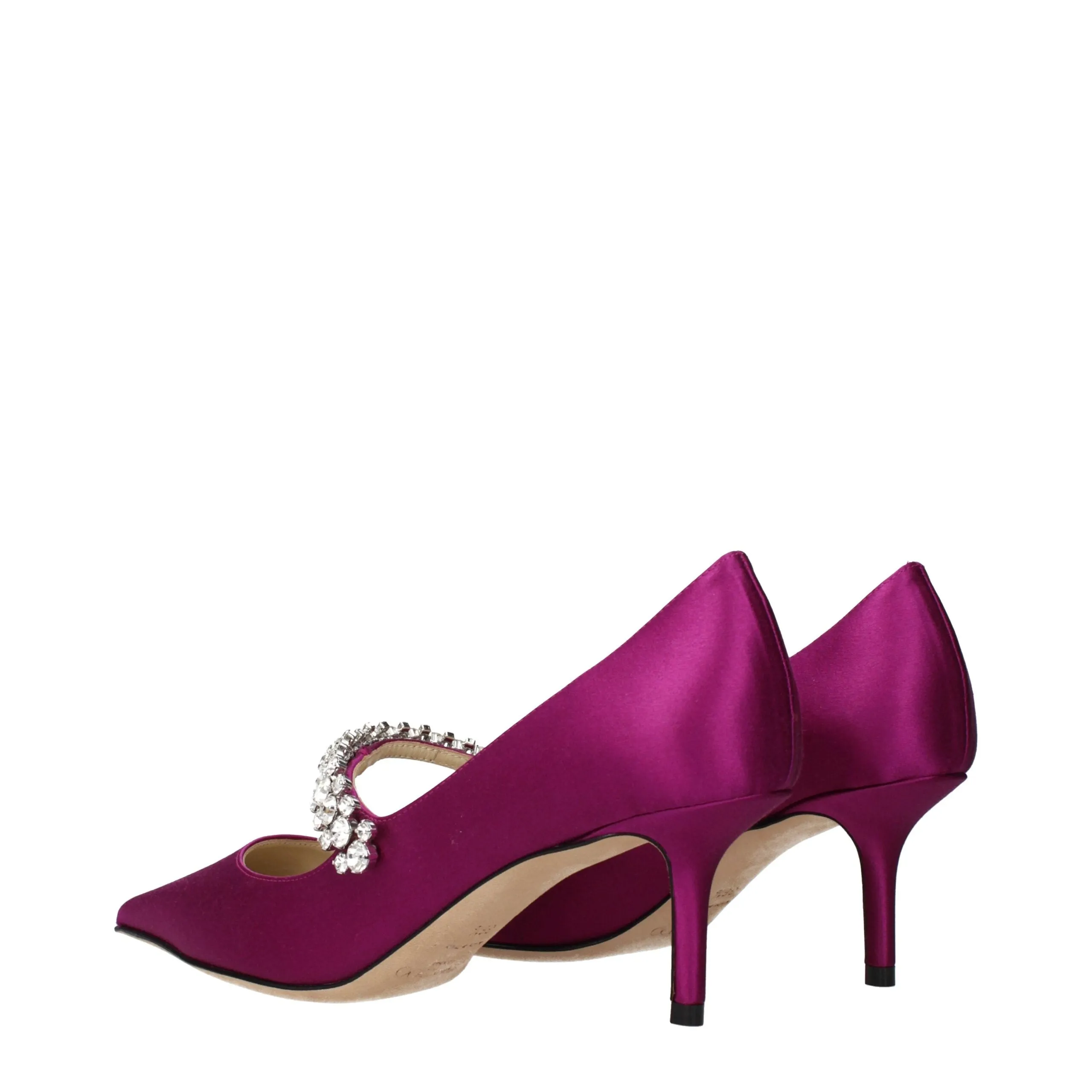 Jimmy Choo Pink Satin Mid Heel Pumps sold by Siebentaschen product image thumbnail 4