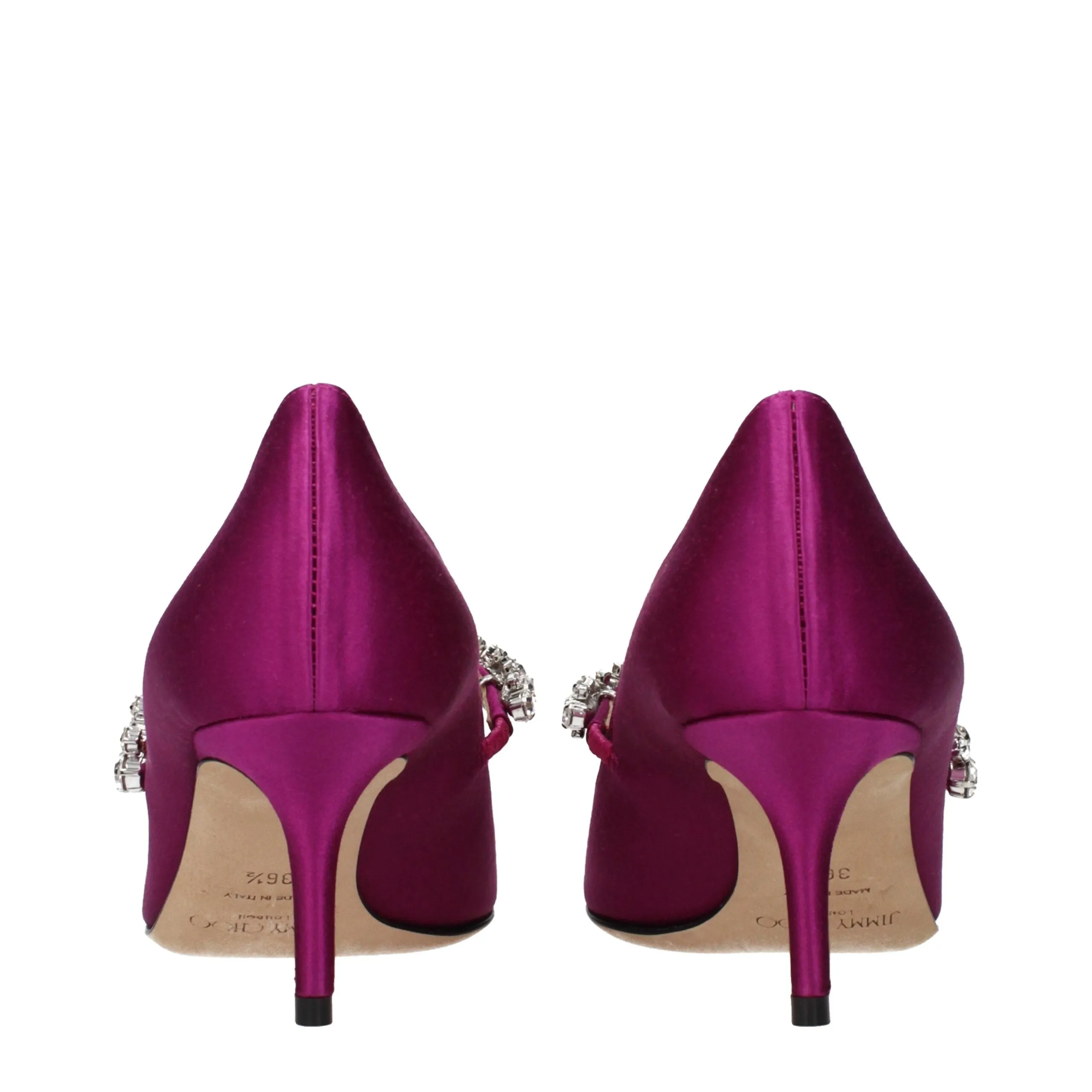 Jimmy Choo Pink Satin Mid Heel Pumps sold by Siebentaschen product image thumbnail 5
