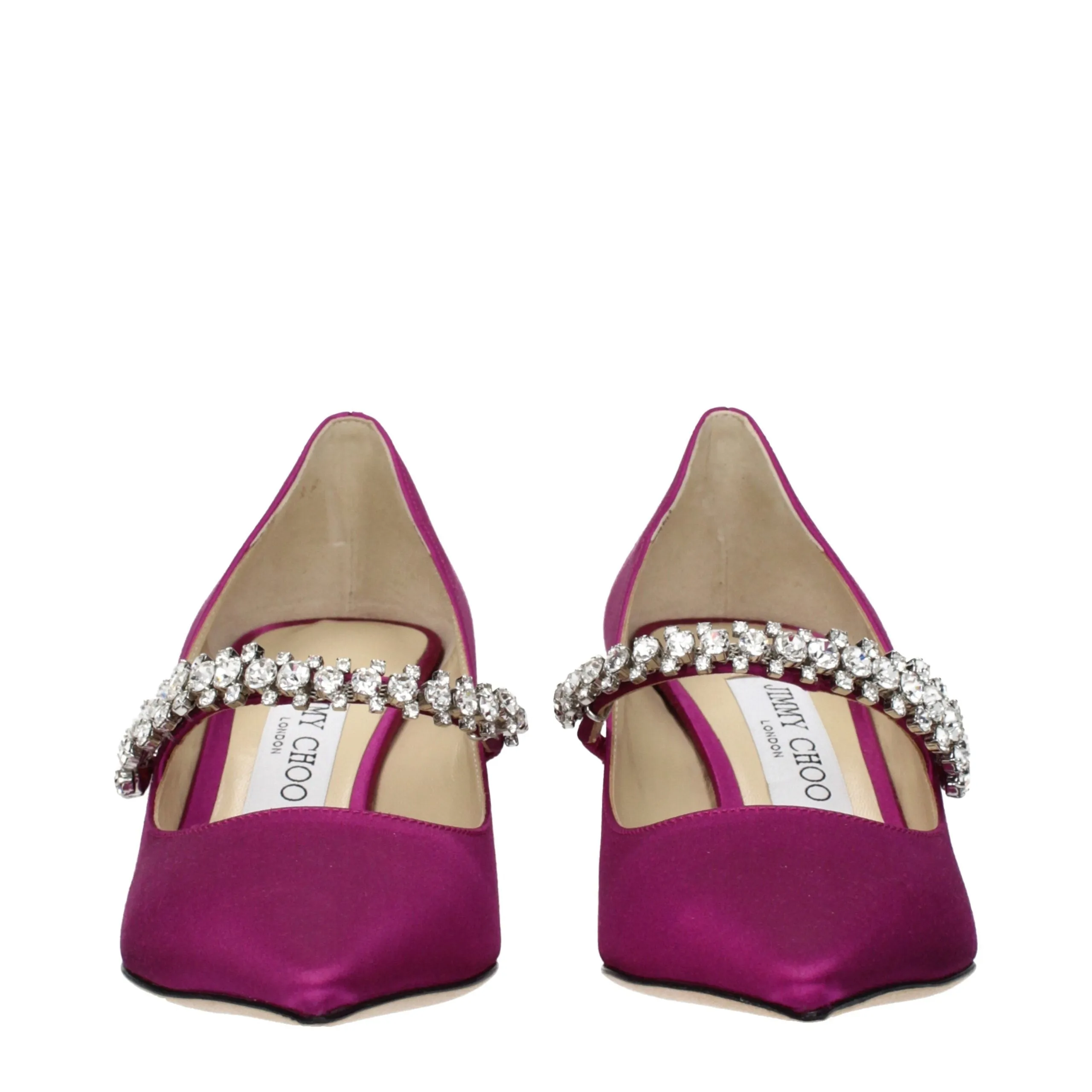 Jimmy Choo Pink Satin Mid Heel Pumps sold by Siebentaschen product image thumbnail 3