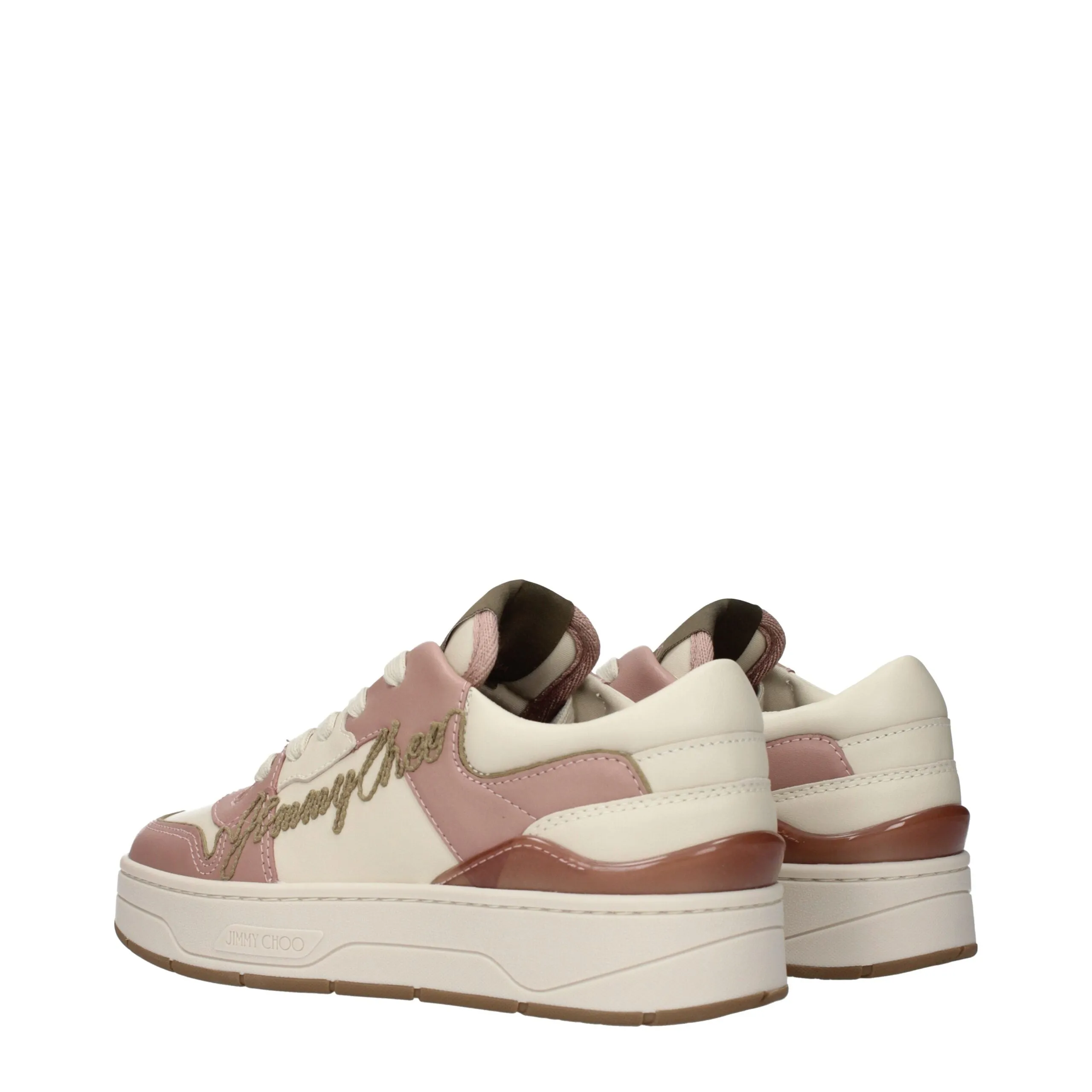 Jimmy Choo Pink Leather Low Top Sneakers sold by Siebentaschen product image thumbnail 4