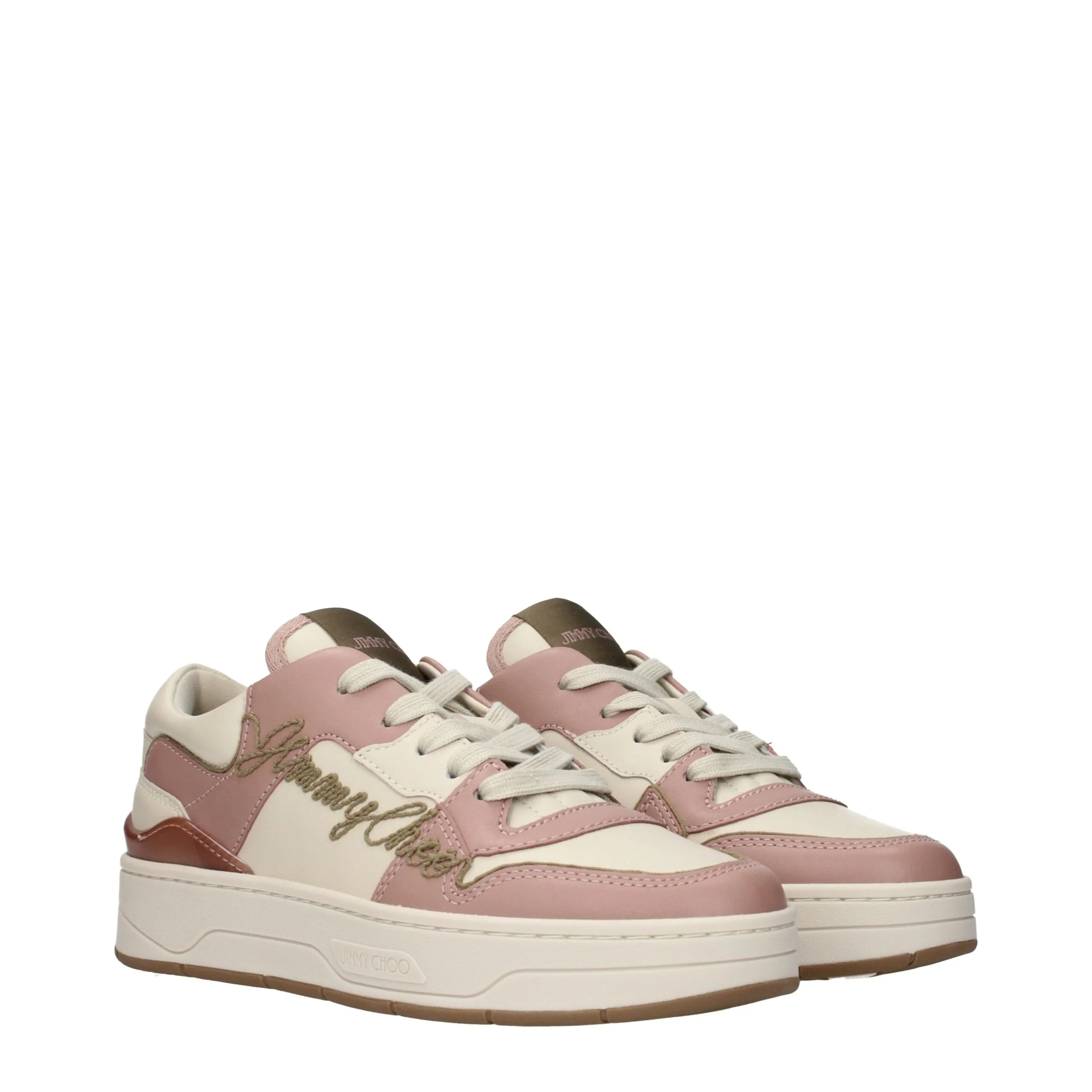 Jimmy Choo Pink Leather Low Top Sneakers sold by Siebentaschen product image thumbnail 2