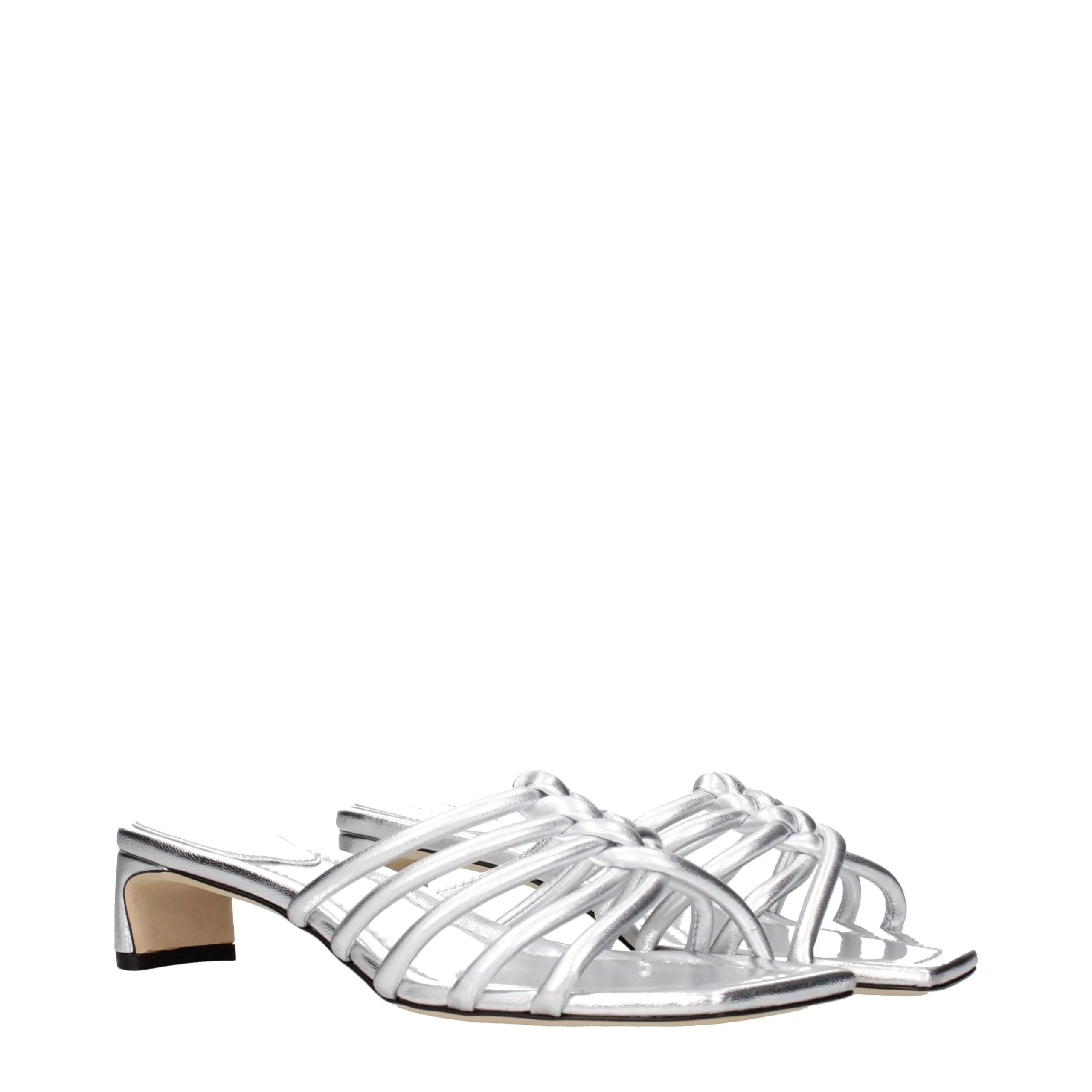 Jimmy Choo Gray Leather Flat Sandals sold by Siebentaschen product image thumbnail 2