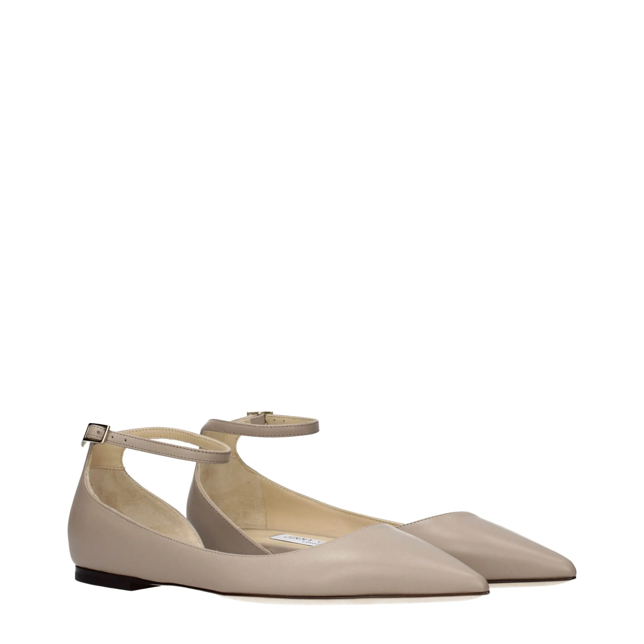 Jimmy Choo Gray Leather Ballet Flats sold by Siebentaschen product image thumbnail 2