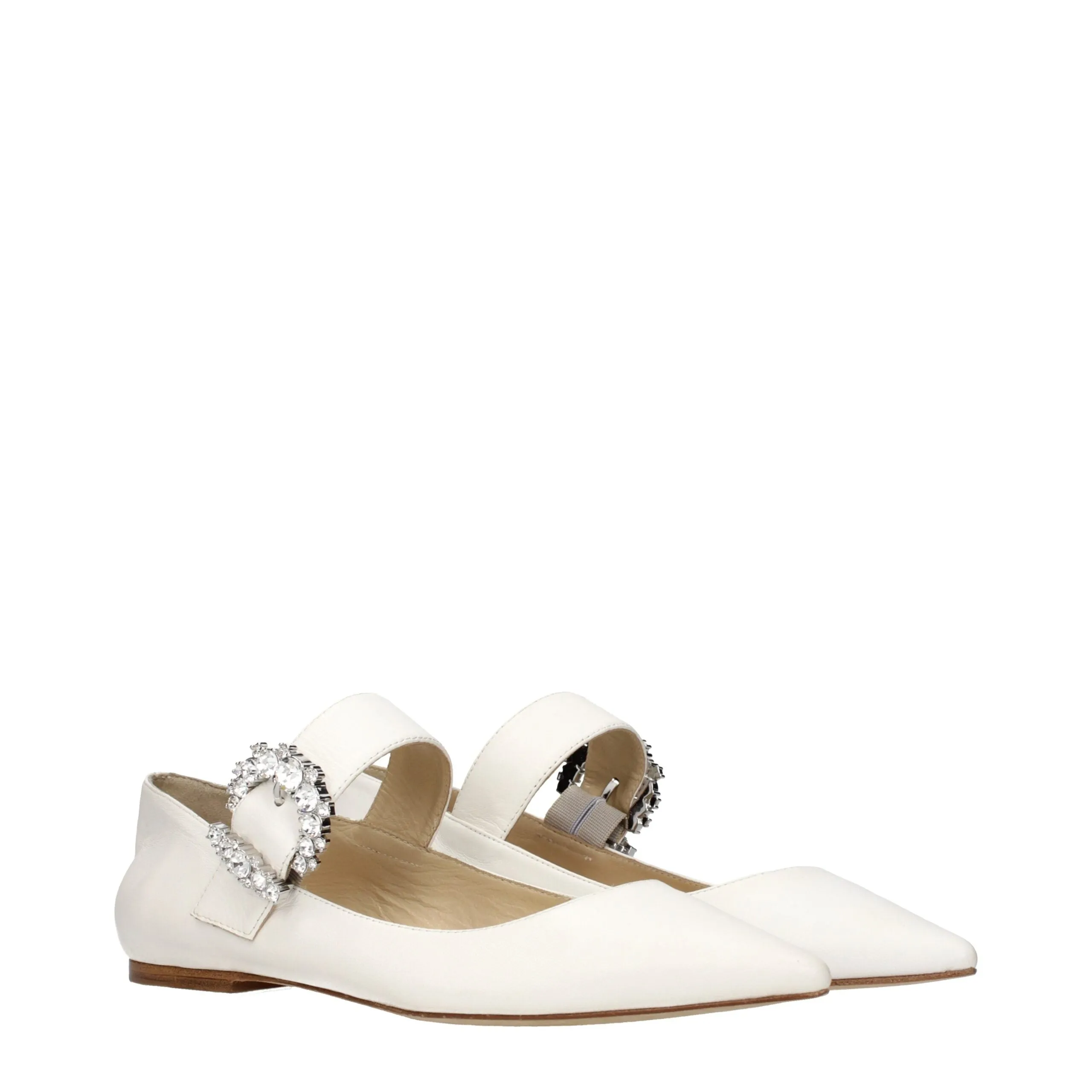 Jimmy Choo White Leather Ballet Flats sold by Siebentaschen product image thumbnail 2