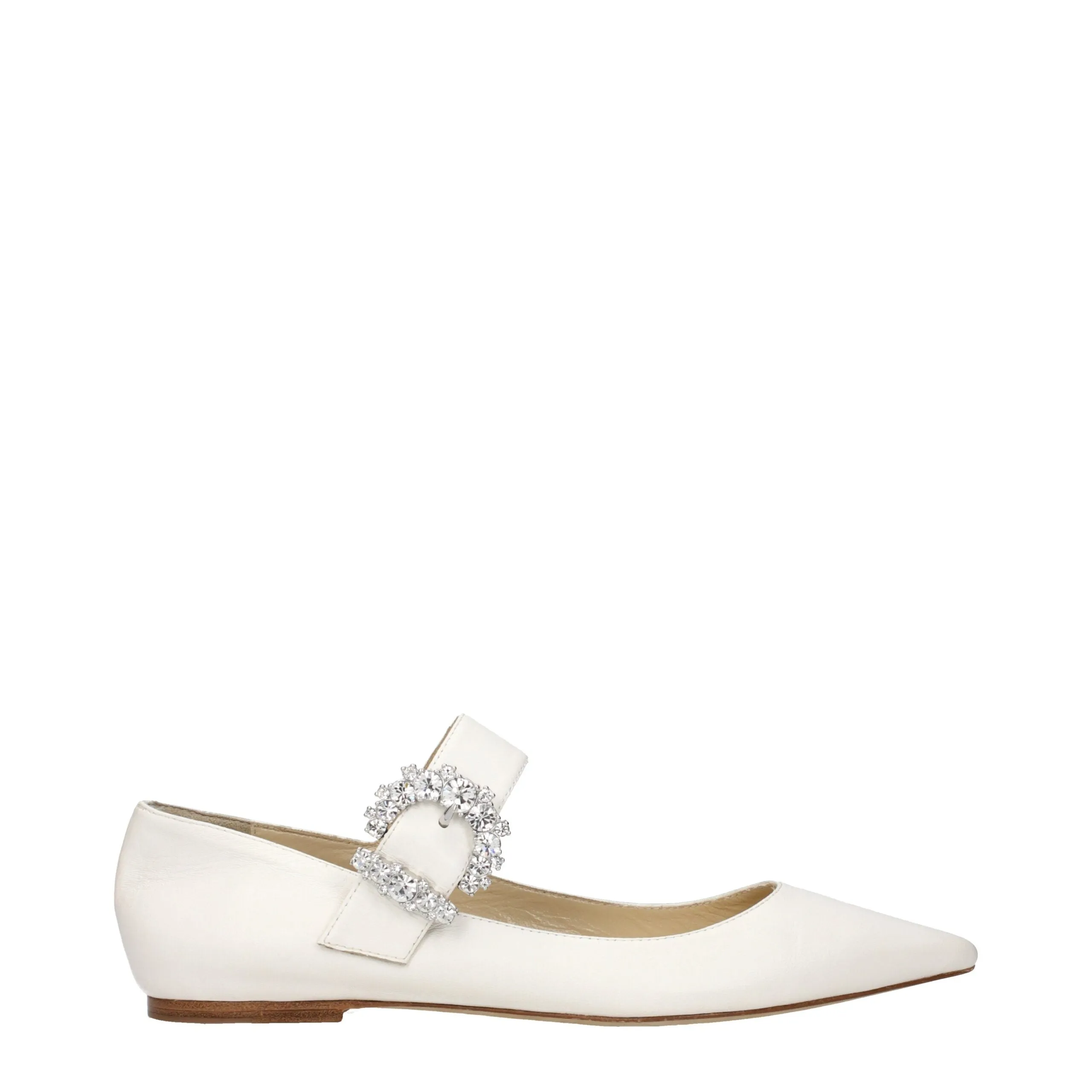 Jimmy Choo White Leather Ballet Flats sold by Siebentaschen