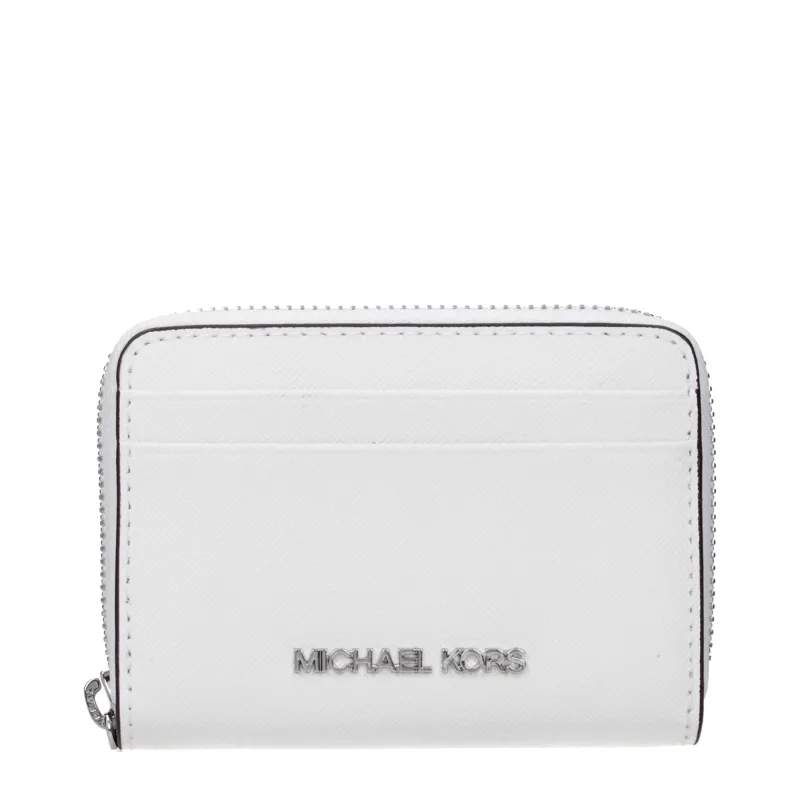 Michael Kors White Leather Cardholder made by Michael Kors