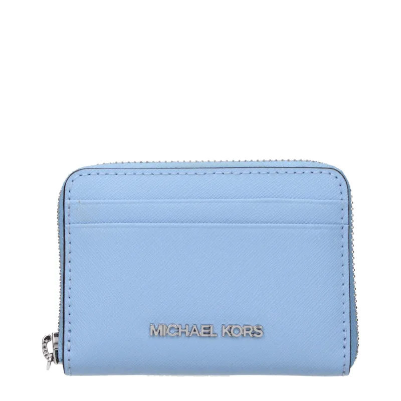Michael Kors Light Blue Leather Cardholder sold by Siebentaschen