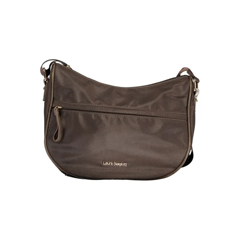 Laura Biagiotti Brown Polyester Women Handbag sold by Siebentaschen