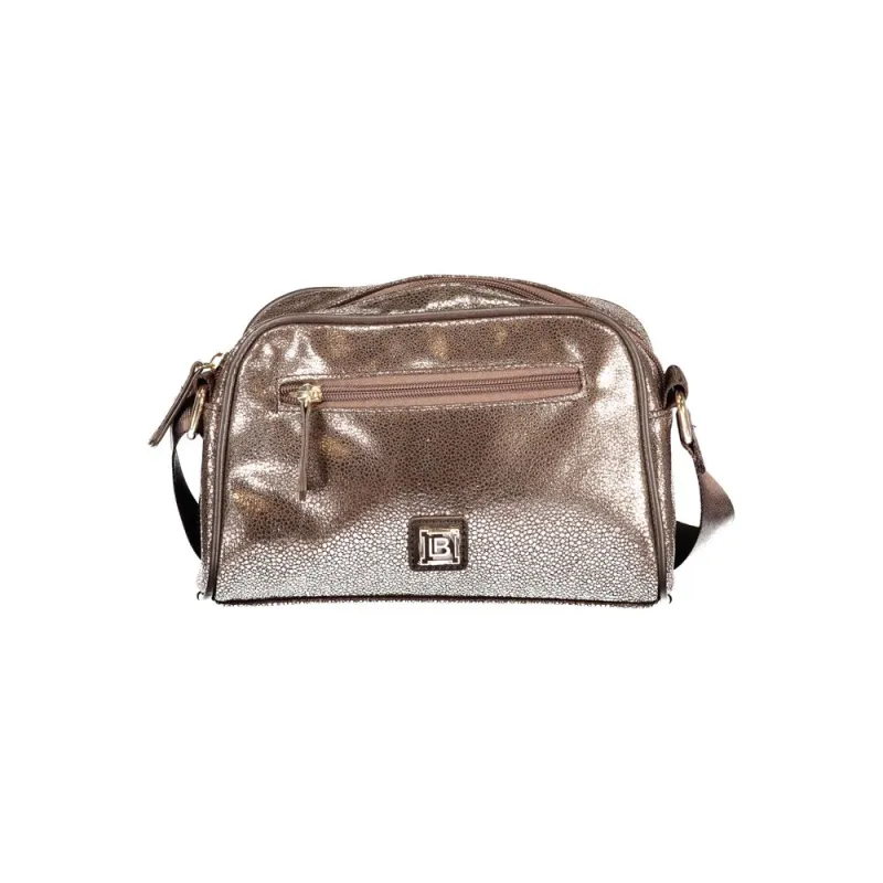 Laura Biagiotti Bronze Polyester Women Handbag sold by Siebentaschen