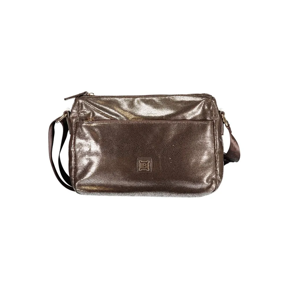 Laura Biagiotti Bronze Polyester Women Handbag sold by Siebentaschen