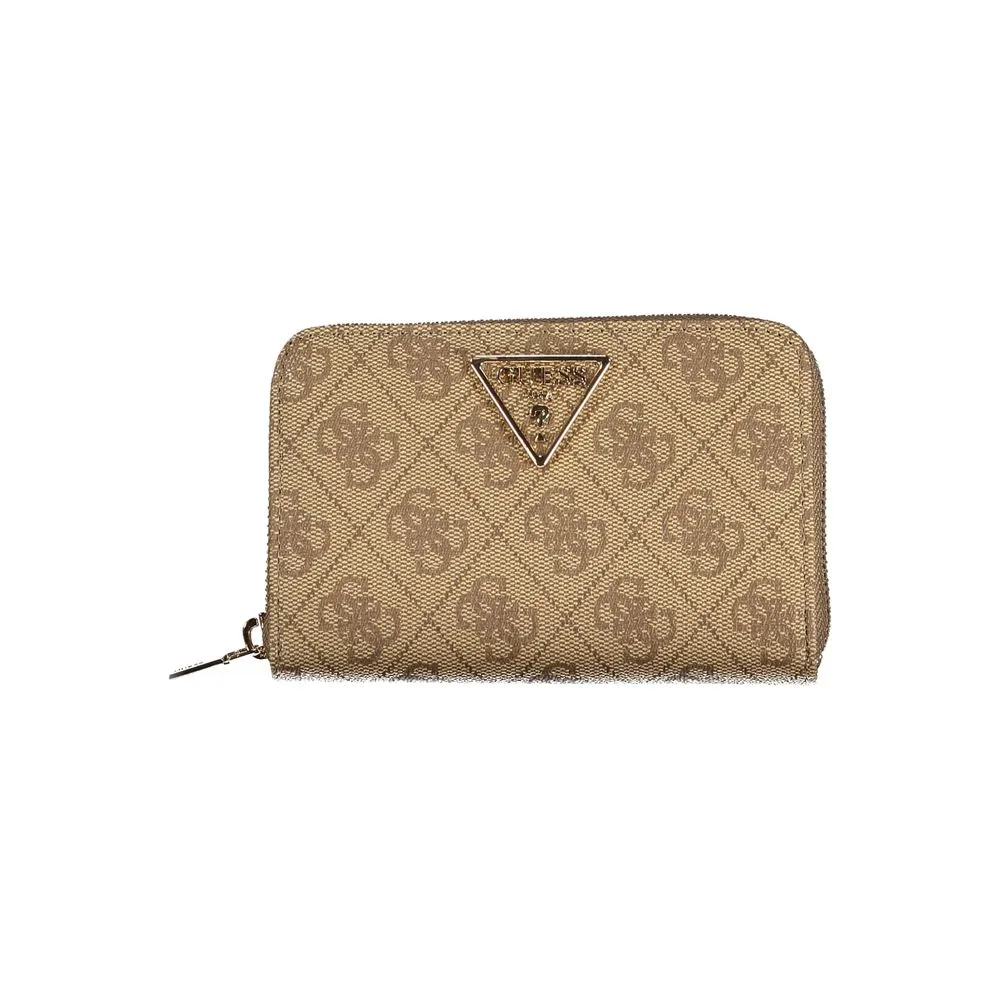 Guess Jeans Beige Polyethylene Women Wallet sold by Siebentaschen