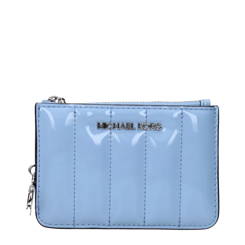 Michael Kors Light Blue Leather Wallet sold by Siebentaschen