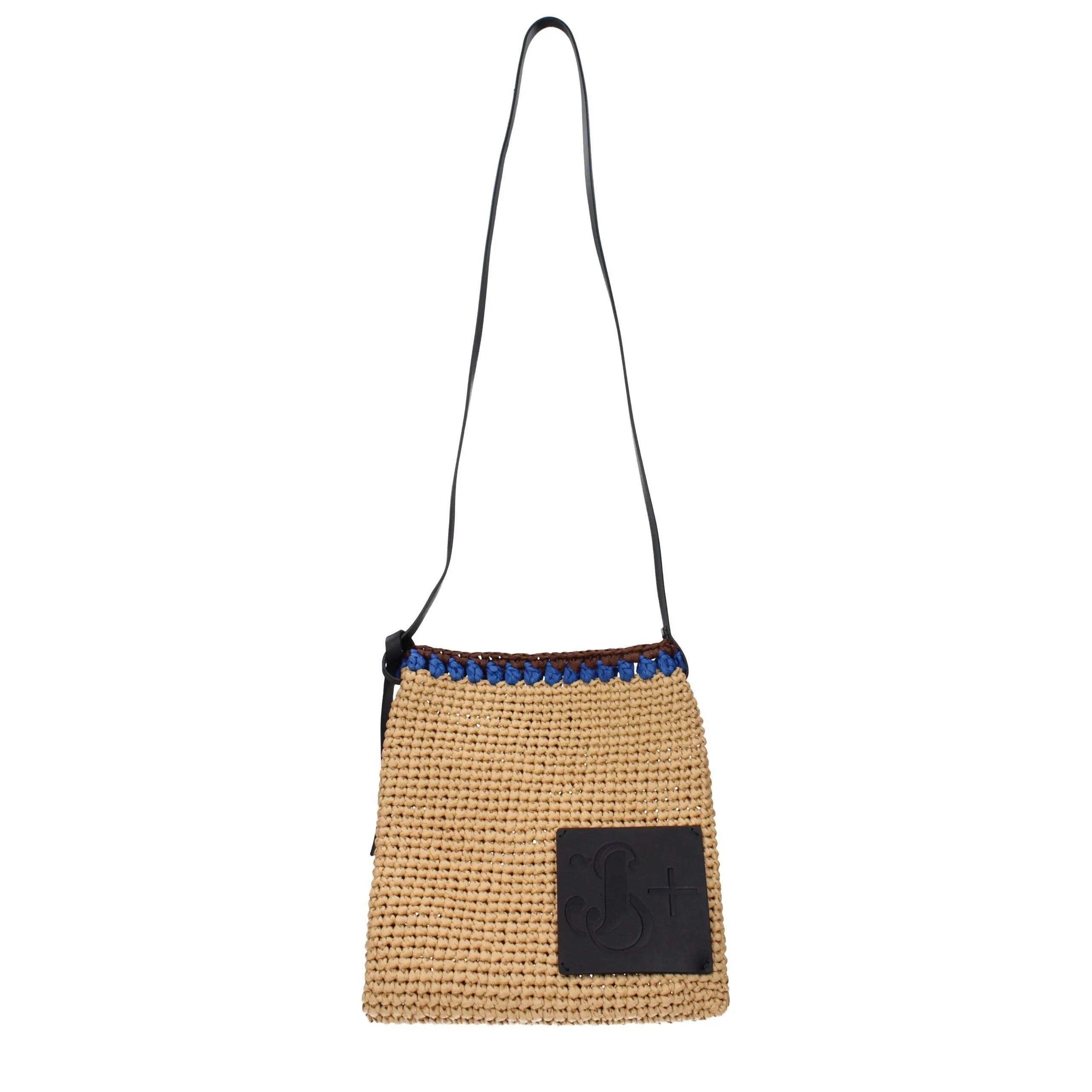 Jil Sander Beige Raffia Crossbody Bag sold by Siebentaschen