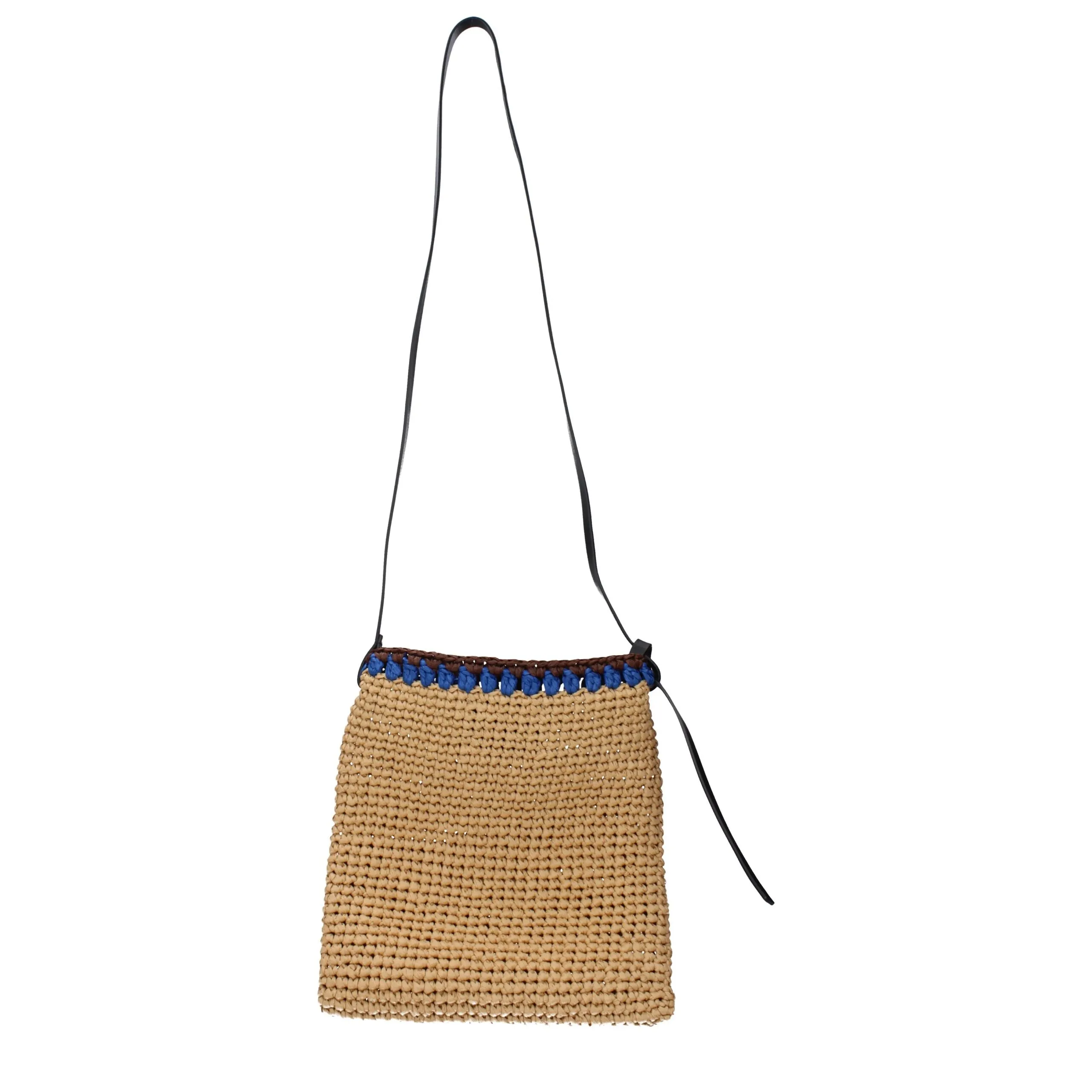 Jil Sander Beige Raffia Crossbody Bag sold by Siebentaschen product image thumbnail 2