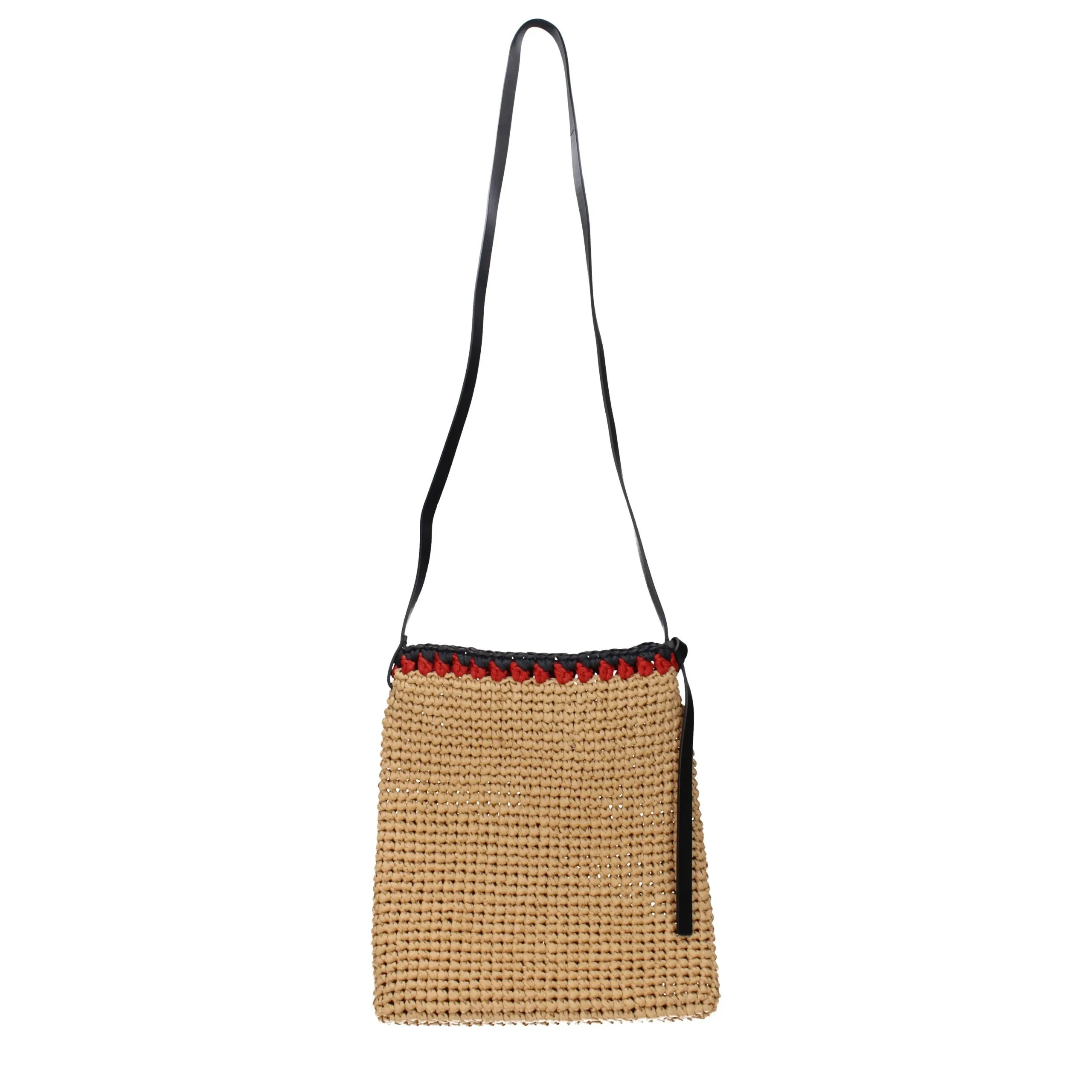 Jil Sander Beige Raffia Crossbody Bag sold by Siebentaschen product image thumbnail 2