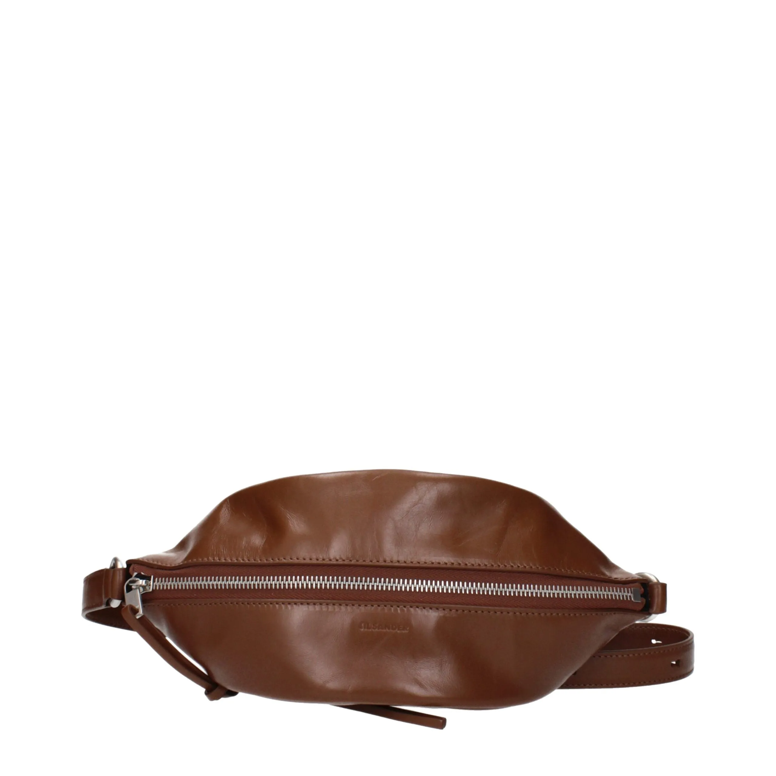Jil Sander Brown Leather Crossbody Bag sold by Siebentaschen