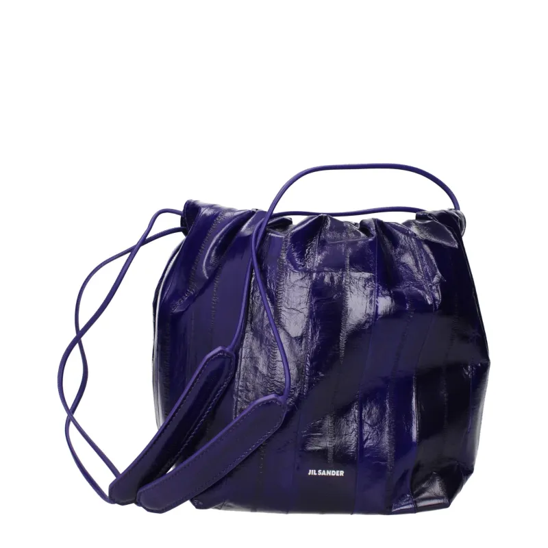 Jil Sander Purple Leather Shoulder Bag made by Jil Sander