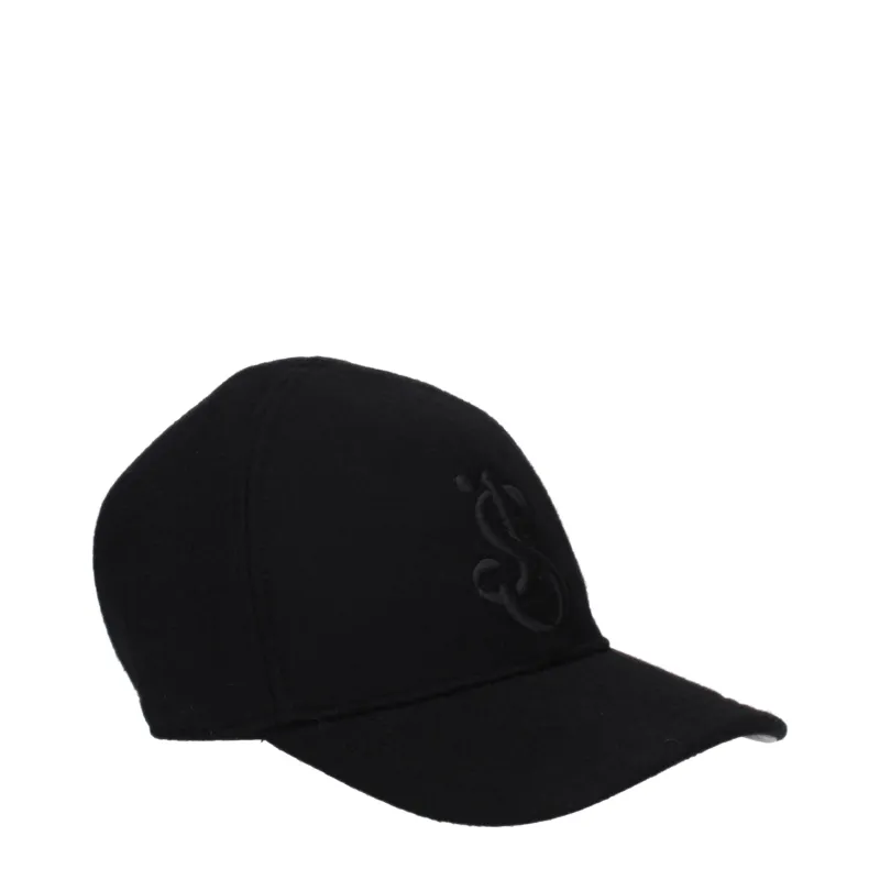 Jil Sander Black Cashmere Cap (Baseball Hat) made by Jil Sander
