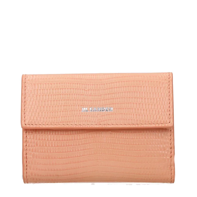 Jil Sander Pink Leather Wallet sold by Siebentaschen
