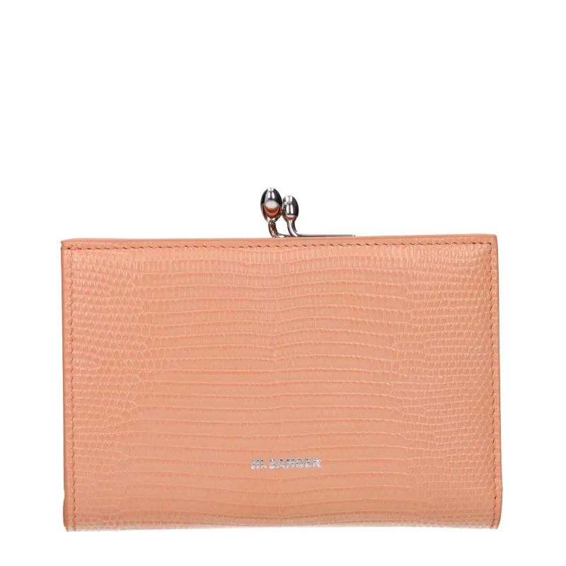 Jil Sander Pink Leather Wallet sold by Siebentaschen