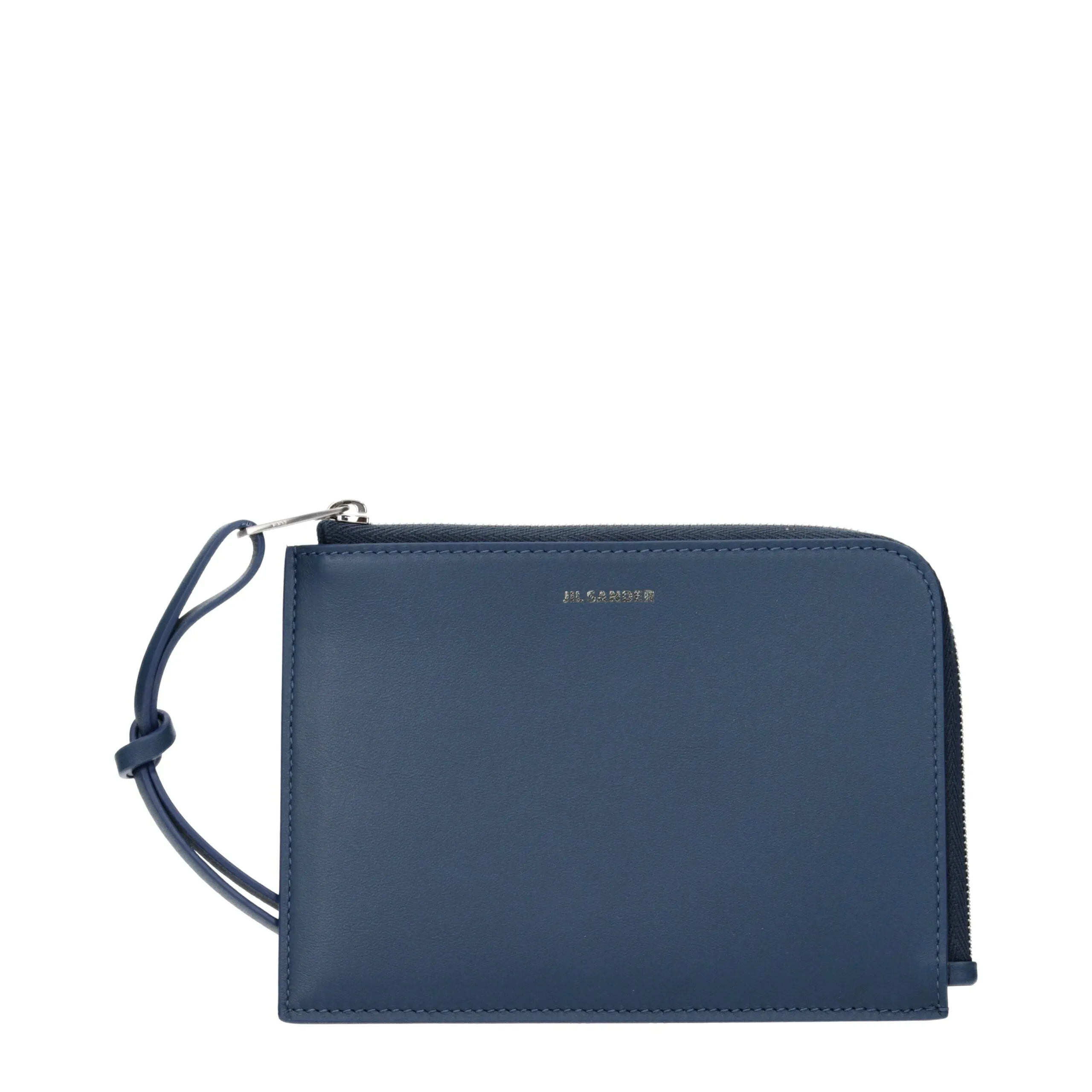 Jil Sander Blue Leather Wallet sold by Siebentaschen