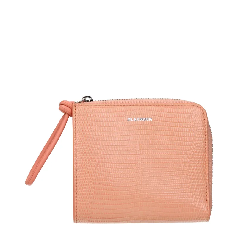 Jil Sander Pink Leather Wallet sold by Siebentaschen
