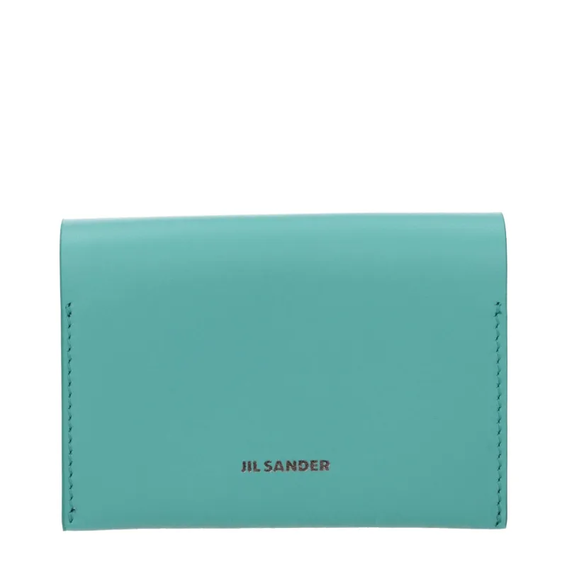 Jil Sander Green Leather Cardholder sold by Siebentaschen
