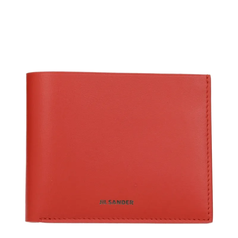 Jil Sander Red Leather Wallet sold by Siebentaschen